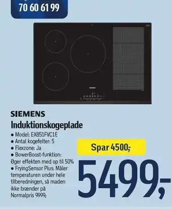 Føtex Siemens induktionsplade tilbud