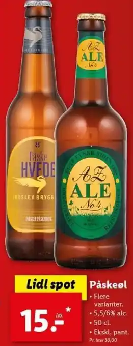 Lidl Påskeøl 50 cl. tilbud