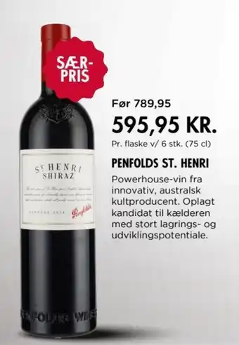 MENY Penfolds St. Henri tilbud