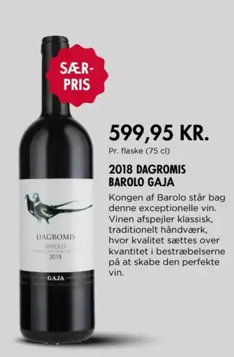MENY 2018 Dagromis Barolo Gaja tilbud