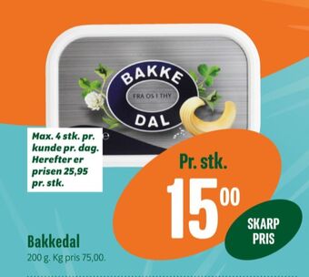 Bakkedal smørbar