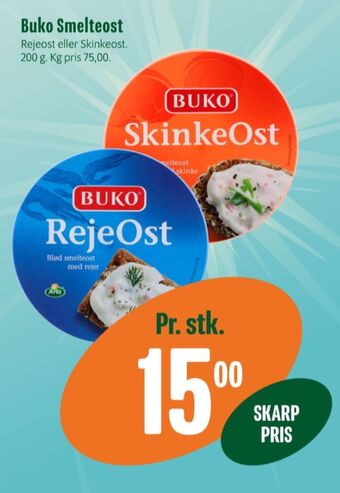 Min Købmand Buko smelte smøreost rejeost tilbud