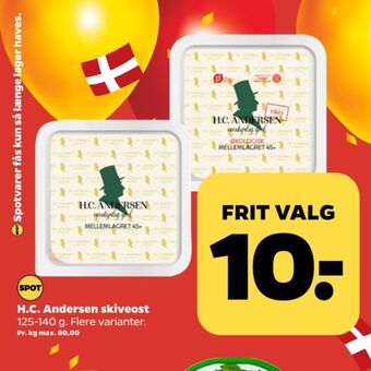 Netto Hc andersen skiveost mellemlagret 45+ tilbud
