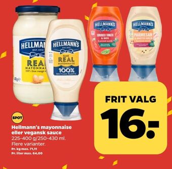 Netto Hellmanns mayonnaise tilbud