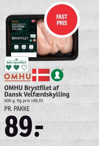 SPAR Omhu kyllingebrystfilet tilbud