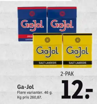 SPAR Gajol pastiller salt lakrids tilbud