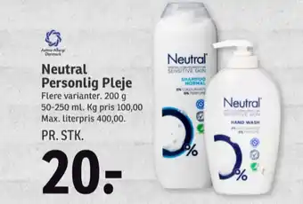 SPAR Neutral flydende sæbe tilbud