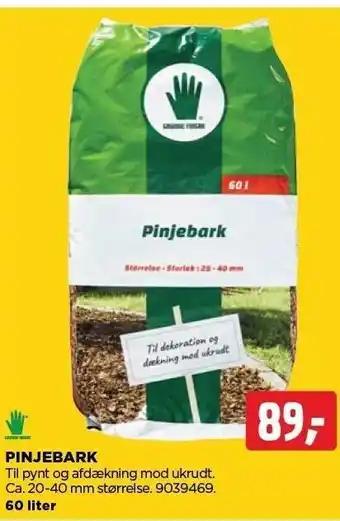 Grønne fingre pinjebark