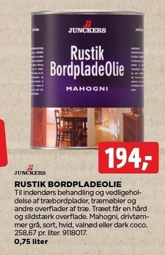 Rustik bordpladeolie