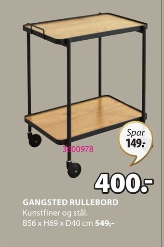 JYSK Gangsted Rullebord tilbud