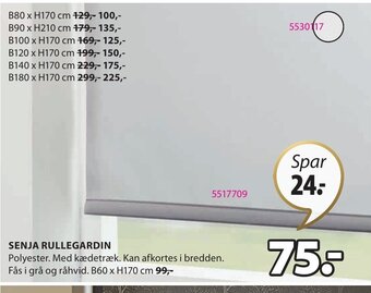 JYSK Senja Rullegardin tilbud