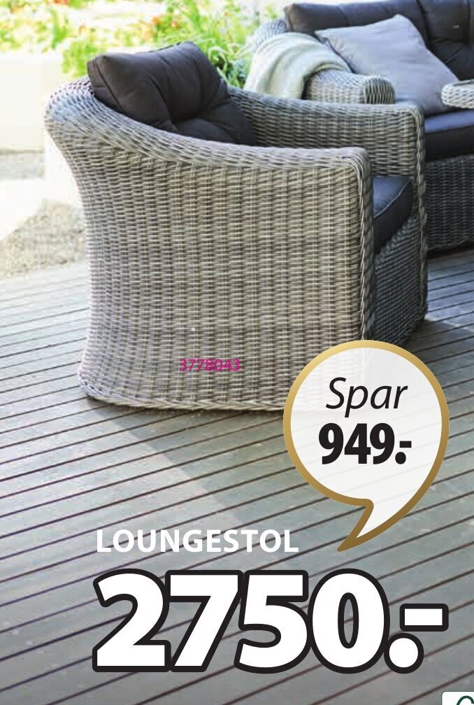 Tambohuse Loungestol tilbud hos JYSK