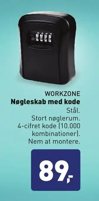 ALDI Workzone Nøgleskab med Kode tilbud