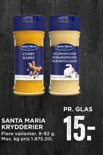 MENY Santa Maria Krydderier tilbud