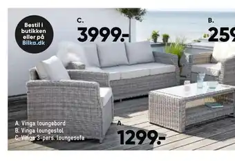 Bilka Vinga 3-pers. loungesofa tilbud