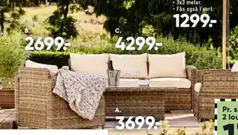 Bilka Golland 3-pers loungesofa tilbud