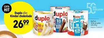 Citti Duplo eller kinder chokolade tilbud