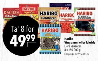 Citti Haribo vingummi eller lakrids tilbud