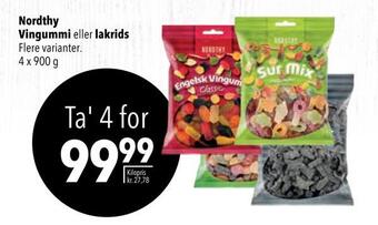 Citti Nordthy vingummi eller lakrids tilbud
