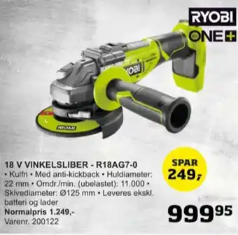 Bygma Ryobi vinkelsliber tilbud