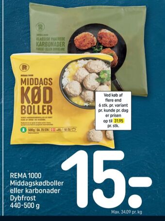 REMA 1000 Rema 1000 kødboller tilbud