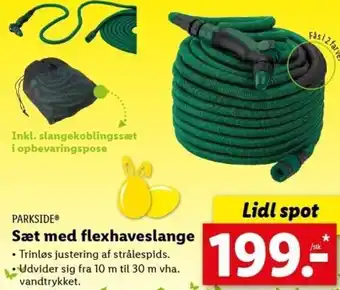 Lidl Parkside Sæt Med Flexhaveslange tilbud