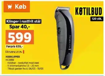 Power Remington hårklipper tilbud
