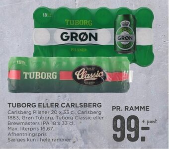 MENY Tuborg eller Carlsberg tilbud