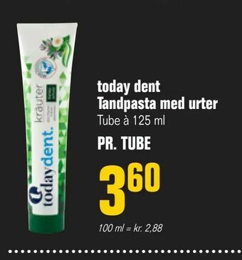 Otto Duborg today dent Tandpasta med urter tilbud