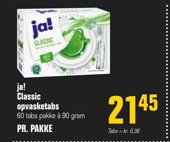 Otto Duborg ja! Classic opvasketabs tilbud