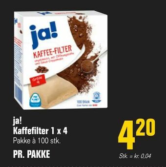 Otto Duborg ja! Kaffefilter 1 x 4 tilbud