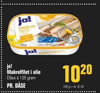 Otto Duborg ja! Makrelfilet i olie tilbud