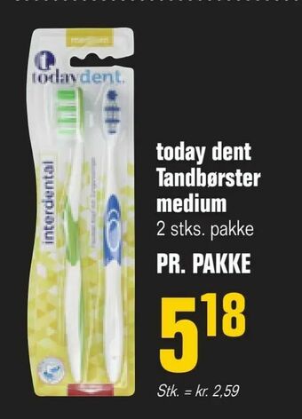 Otto Duborg today dent Tandbørster medium tilbud