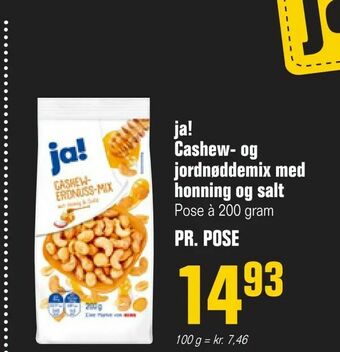 Poetzsch Padborg ja! Cashew- og jordnøddemix med honning og salt tilbud