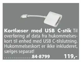 Biltema Kortlæser med USB C-stik tilbud