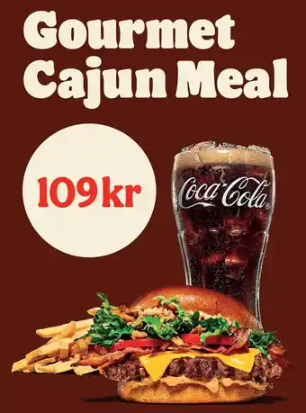 Burger King Gourmet cajun meal tilbud