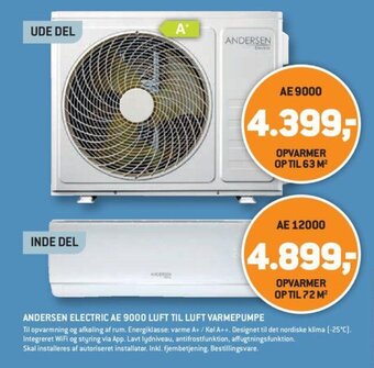 XL-BYG Andersen Electric AE 9000 Luft til Luft Varmepumpe tilbud
