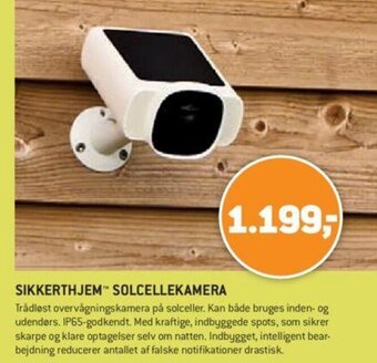 XL-BYG Sikkerthjem Solcellekamera tilbud