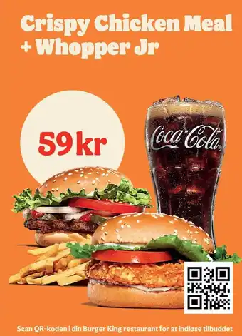 Burger King Crispy chicken meal + whopper jr tilbud