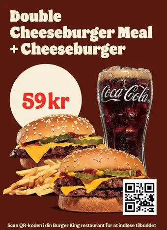 Burger King Double cheeseburger meal + cheeseburger tilbud