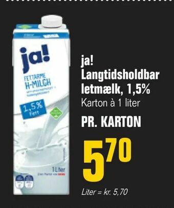 Poetzsch Padborg ja! Langtidsholdbar letmælk, 1,5% tilbud
