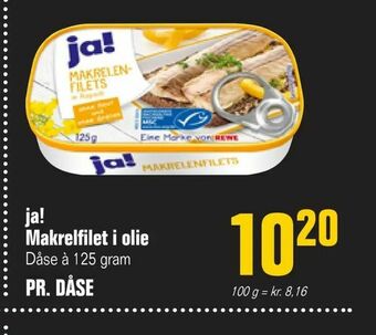 Poetzsch Padborg ja! Makrelfilet i olie tilbud
