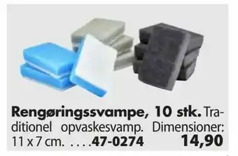 Biltema Rengøringssvampe, 10 stk tilbud