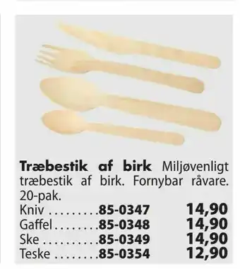Træbestik af birk
