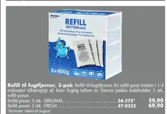 Biltema Refill til fugtfjerner, 3-pak tilbud