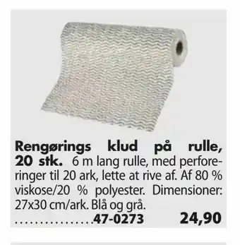 Rengørings klud på rulle 20 stk