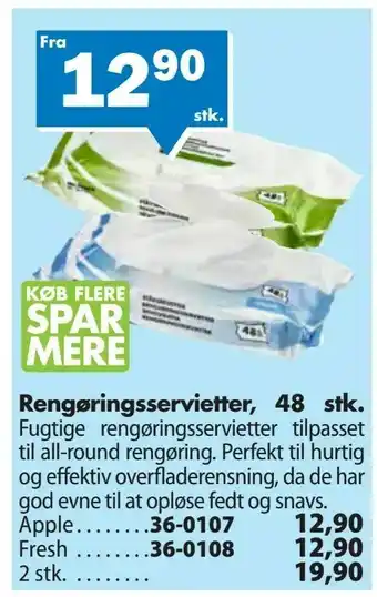 Rengøringsservietter, 48 stk