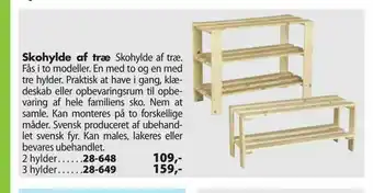 Skohylde af træ