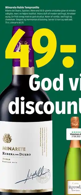 Coop 365 Minarete roble tempranillo tilbud