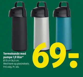 Coop 365 Termokande med pumpe 1,9 liter tilbud